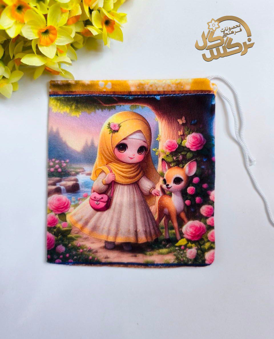 کیسه هدیه دخترانه۶(جای ملزومات نقلی مثل چینه و چوب خط)